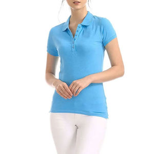 Polo informal liso de alta calidad al por mayor, polo con logotipo bordado personalizado, Polo informal de mujer informal de alta calidad al por mayor - Product Image 5