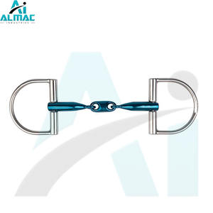 Broca de caballo en forma de D equilibrada de ALMAC con doble articulación para mejorar la respuesta del caballo y la sensación de rienda adecuada para entrenamiento y equitación - Product Image 1