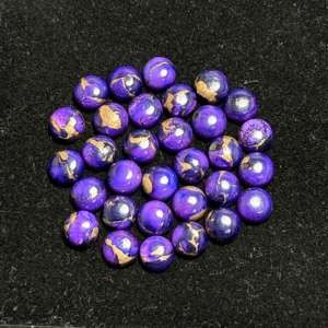 พลอยคิงแมนเทอร์ควอยซ์สีม่วงธรรมชาติทรง 8x8 มม. คุณภาพสูง AAA+ ขนาดสั่งทำได้ สำหรับงาน DIY เครื่องประดับ IBRAHIM GEMS ขั้นต่ำ 100 กรัม - Product Image 2