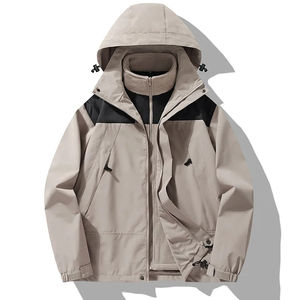 Veste de randonnée unisexe imperméable 3 en 1, vêtements d'extérieur unisexe d'hiver, coupe-vent, veste à capuche, veste rigide - Product Image 3