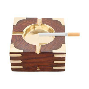 ที่เขี่ยบุหรี่ไม้อะคาเซียเรซินที่ทนทานและมีสไตล์สำหรับใช้ในร่มและกลางแจ้งอุปกรณ์เสริมที่ทันสมัยสำหรับการส่งออก - Product Image 4