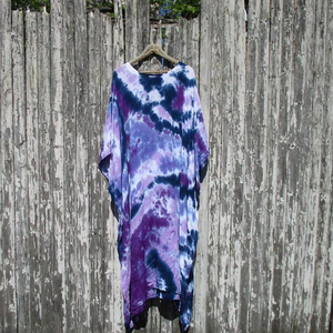 Beautiful Elegant Handmade Indian Viscose <b>Kaftan</b> Women Three Quarter Sleeve Long Maxi Tie Dye Straight <b>Summer</b> V-neck Wholesale - Product Image 1
