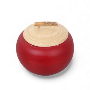 Pot en laque bohème fait à la main, contenant de rangement décoratif multifonctionnel pour la maison, la table, la cuisine, la salle de bain - Product Image 1