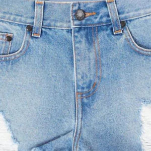 Short en jean femme bleu clair 100% coton de haute qualité Style décontracté, short de style de détresse écologique pour femmes - Product Image 4