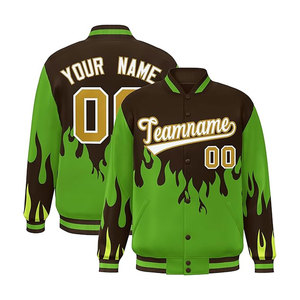 Chaqueta universitaria de lona unisex personalizada, bombardero con soporte personalizado, logotipo de número de nombre cosido, moda de invierno, servicio OEM disponible - Product Image 3