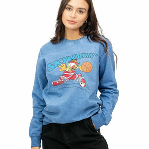 Sudaderas con Capucha y Cuello Redondo de Felpa 100% Algodón Lavado con Bordado Estampado de Diseño Personalizado para Mujer - Product Image 6