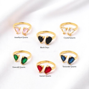New Custom <b>Ring</b> Jewelry Pear and Heart Gemstone <b>Adjustable</b> <b>Ring</b> For Women Wholesale <b>Ring</b> Jewelry - Product Image 1
