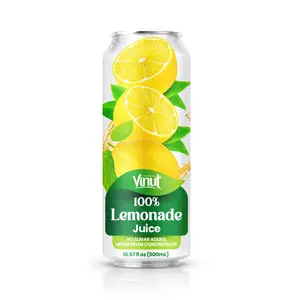 500ml VINUT Can 100% Lemonade Juice Factory OEM Brand High Quality No added sugars Never from Concentrate