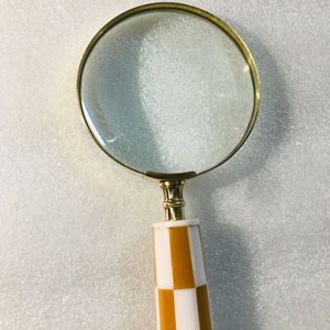 Poignée en laiton maritime vintage antique Kaka Enterprises' Poignée en résine robuste Artisanat en métal avec loupe en or rose - Product Image 1