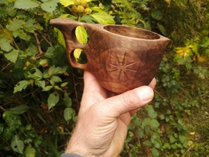 Mug à thé Kuksa en bois élégant pour la collection de cuisine, mug en bois Kuksa adapté aux voyages en plein air, pour la randonnée à prix avantageux - Product Image 3