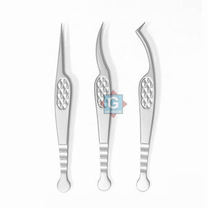 Pince à épiler en acier inoxydable de haute qualité, design personnalisé, pour extensions de cils artificiels, outils de maquillage naturels et doux - Product Image 1