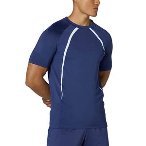 T-shirt de sport pour homme, coupe ajustée, extensible 4 directions, séchage rapide, tailles personnalisées, vente chaude, fabrication OEM ODM - Product Image 4