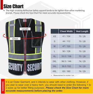 Chaleco DE SEGURIDAD reflectante de alta visibilidad para hombres y mujeres Reversible con 5 bolsillos Malla con cremallera frontal para seguridad de uso exterior - Product Image 5