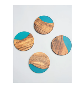 Posavasos de aspecto moderno con esteras y almohadillas de material de madera y resina de última calidad a precios competitivos - Product Image 3