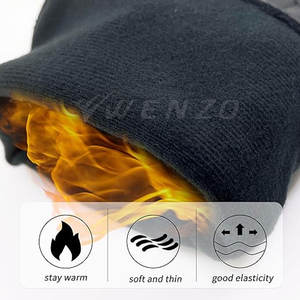 Gants tactiles en cuir durables pour hommes - Utilisation par temps froid Doublure intérieure douce Utilisation quotidienne Respirant et écologique - Product Image 3