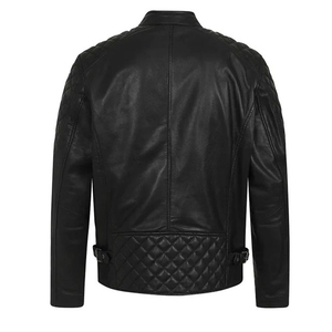Best Selling <b>Men's</b> Winter Slim Leather <b>Jacket</b> with Stand Collar and Front Logo Customized Design <b>Canvas</b> Top for XS Size - Product Image 2