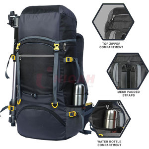 กระเป๋าเป้สะพายหลังเดินทาง55L สำหรับกีฬากลางแจ้งการตั้งแคมป์การเดินป่ากระเป๋าเป้สะพายหลังการเดินทาง - Product Image 4