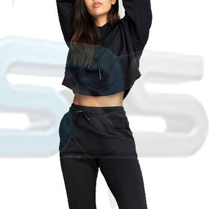 Women's Hoodies <b>Y2K</b> Crop <b>Top</b> Hoodie Casual Wear Hip Hop Winter Fashion Warm Cotton Loose Sleeve Design - Product Image 3