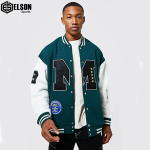 Producto más vendido, chaqueta Varsity en blanco personalizada, telas de lana, chaqueta Bomber lisa de béisbol Varsity con bolsillo de cuero Letterman - Product Image 5