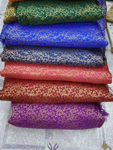 Tissu tricoté brodé de jacquard de brocart de soie 100% de haute qualité luxueux pour les robes de mariée et les vêtements des filles - Product Image 2