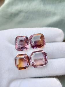 Pierres précieuses Mehrajudin, améthyste naturelle violette, forme rectangulaire, grande taille (25-30 carats), qualité supérieure, traitement par cirage/huile, lot - Product Image 2