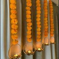 Guirlande multicolore Marigold Aritificial String pour mariage fête bureau événement extérieur scène pendaison de crémaillère décor indien fournisseur