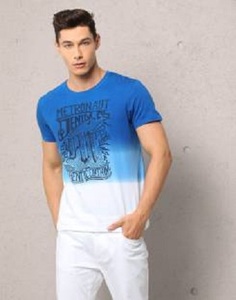 Venta al por mayor de los hombres Tie Dyed algodón cuello redondo Camiseta de manga corta de gran tamaño 300gsm camiseta con precio barato de Tirupur India - Product Image 1