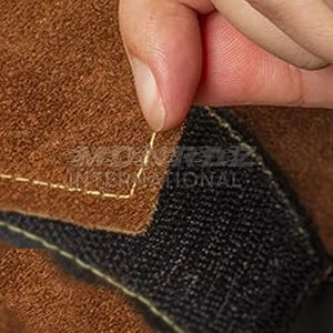 Heat Resistant Leather Welding <b>Arm</b> <b>Sleeves</b> Flame Retardant <b>Protection</b> Heavy Duty Cowhide Leather Welding <b>Arm</b> - Product Image 5