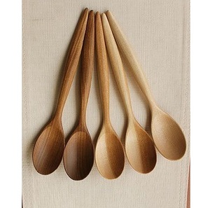 ช้อนไม้ผสมสลัดทำด้วยมือด้ามยาวเครื่องมือทำสลัดไม้แข็งอุปกรณ์ทำครัวการเสิร์ฟซุปข้าวเป็นมิตรต่อสิ่งแวดล้อม - Product Image 4