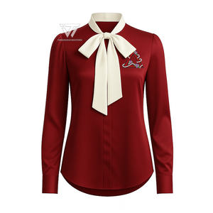 Delta GRIEGO | Sigma | Ropa de la Hermandad Theta DST Listo para enviar Cuello de pajarita Blusa de camisa de seda elegante - Product Image 1