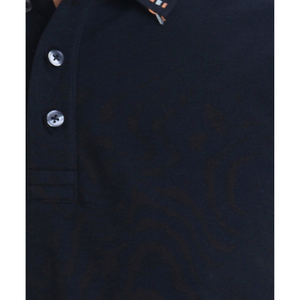 Classic Fit <b>Men's</b> for <b>Polo</b> Shirt in Stylish <b>Black</b> Cotton Breathable Knitted Fabric with Solid Pattern for Any Occasion - Product Image 3