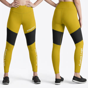 Mallas de Yoga de cintura elástica de cintura alta para mujer, medias de compresión elásticas para gimnasio, correr, entrenamiento y Fitness, suministro a granel - Product Image 1