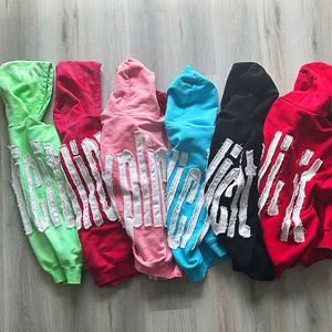 Sudadera con Capucha Estilo Vintage, Corte Regular, Poliéster/Algodón, con Cierre, Diseño Desgastado, Logotipo Personalizado de Alta Calidad, Ropa Urbana Única para Invierno - Product Image 3