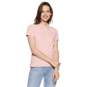 Fabricante directo personalizado de las mujeres Slim Fit Casual de punto para la camiseta del polo Botón transpirable Patrón sólido Deportes diarios Fitness - Product Image 1
