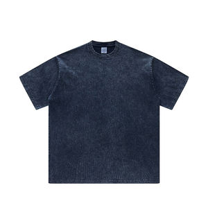 Acid Wash Casual Oversize T-shirt en coton pour homme - Product Image 4