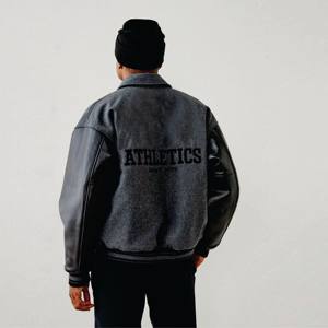 Veste en cuir décontractée pour hommes Designer avec logo personnalisé Vestes pour hommes de grande taille blanches en gros - Product Image 3