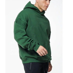 เสื้อฮู้ดผ้าฝ้าย500-600 GSM สำหรับผู้ชาย, เสื้อมีฮู้ดผ้าฝ้าย100% โอเวอร์ไซส์สำหรับฤดูหนาวออกแบบได้ตามต้องการ - Product Image 4