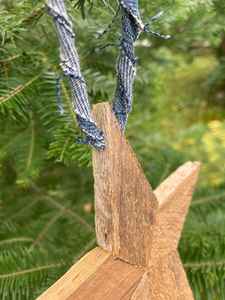 GRANDE ÉTOILE DE NOËL EN BOIS ORNEMENT SUSPENDU ÉTOILE DE DÉCORATION D'ARBRE DE NOËL DE HAUTE QUALITÉ AVEC CORDE SUSPENDUE - Product Image 5