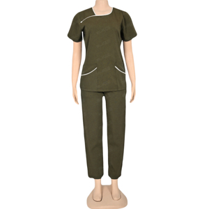 Blaze Fight Wear Professional Medical Scrubs Uniformes Sets Stand Collar Manga corta para el personal - Product Image 2