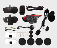 Casque Intercom Crown Micro IP65 Qualcomm 5.1 en Plastique ABS pour Casque de Moto avec Connexion de 8 Appareils Portée de 2000M