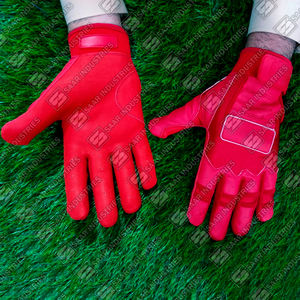 <b>Red</b> Color Custom Made Genuine Cowhide Leather Short Cuff Baseball Batting <b>Gloves</b> Heavy Duty Custom Made Softball Batting <b>Gloves</b> - Product Image 1
