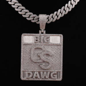 จี้เงินสเตอริ925สำหรับผู้ชายจี้เพชรโมอิสขนาดใหญ่พร้อมจี้แบบกำหนดเอง - Product Image 4