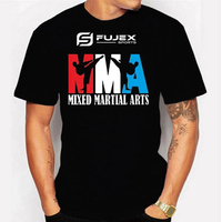 T-shirts personnalisés en gros pour hommes, imprimés à l'écran, Muay Thai, lutte, MMA, boxe, coton/polyester de haute qualité, respirants