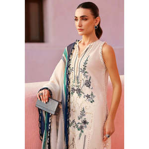 Maria.B. Sari en coton brodé de luxe, Salwar Kameez, Choli, Lehenga Choli - Robe pakistanaise Eid Edit'26-D-2609-B-TC-1628 - Product Image 3