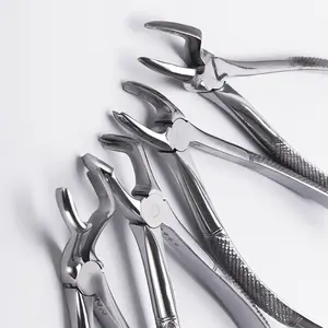 Stainless Steel Dental Children Tooth Extracting Forceps Set Of 7 Pcs With Pouch High Quality Stainless Steel