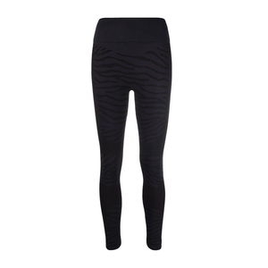 Ensemble de gymnastique de yoga d'hiver en coton noir Leggings d'entraînement courts pour femmes de grande taille avec logo imprimé sans couture - Product Image 2