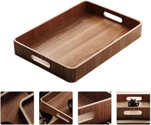 Plateau de service en bois Plateau de service rectangulaire en bois - Product Image 2