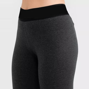 Pantalones de Compresión Deportivos para Mujer, Color Sólido, Cintura Elástica Media, Largo Completo, Logotipo Personalizado - Product Image 3