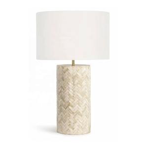 Elegant Bone Table <b>Lamp</b> with Tiles Pattern Without <b>Shade</b> Elegant Electric Nightstand <b>Lamp</b> Stylish Bedside Desk <b>Lamp</b> Home Decor - Product Image 4