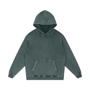 OEM Custom 450gsm Enzyme Wash Heavyweight Blank Men Hooded Sweatshirts Oversized Drop Shoulder Baggy <b>Pullover</b> <b>Jumpers</b> - Product Image 1